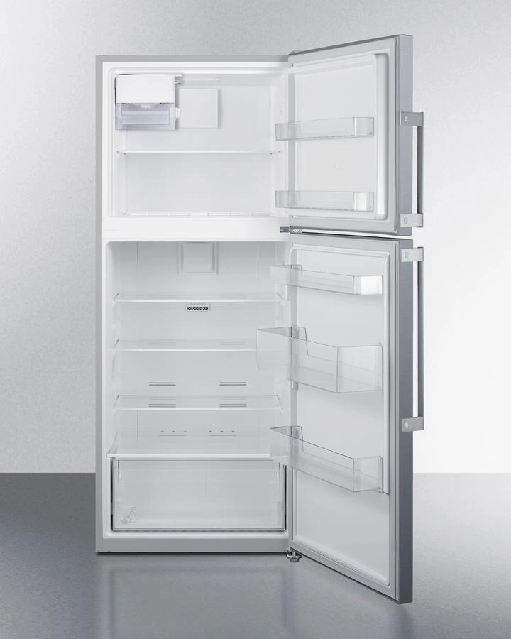 Summit FF1514SSIM 28" Wide Top Mount Refrigerator-Freezer With Icemaker