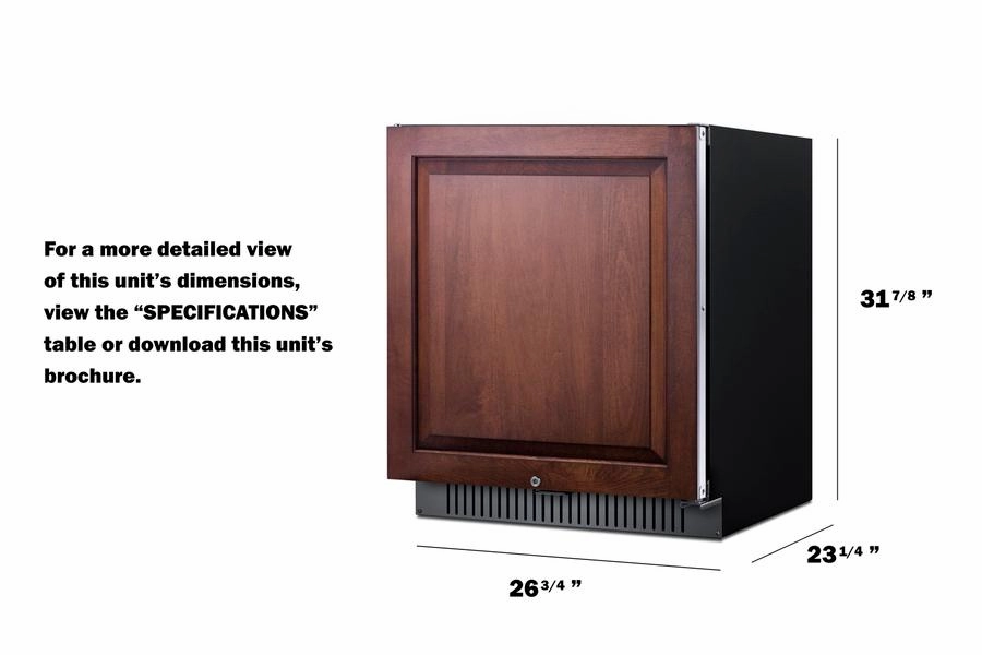 Summit FF27BSSADAIFLHD 27" Wide Built-In All-Refrigerator, Ada Compliant (Panel Not Included)