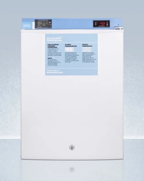 Summit FF28LWHMED2 Compact Auto Defrost Medical/Scientific All-Refrigerator With Digital Thermostat, Nist Calibrated Thermometer/Alarm, Front Lock, Hospital Grade Cord, And Internal Fan Undercounter Refrigerators 24 inch undercounter fridge for kitchen