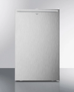 Summit FF511L7SSHH Commercially Listed 20" Wide Counter Height All-Refrigerator, Auto Defrost With A Lock, Stainless Steel Door, Horizontal Handle, And White Cabinet Undercounter Refrigerators 24 inch undercounter fridge for kitchen