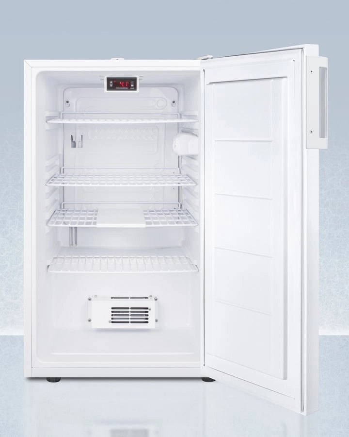 Summit FF511LBI7MEDADA Commercially Listed Ada Compliant 20" Wide All-Refrigerator For Built-In Use, With Digital Thermostat, Internal Fan, Lock, Temperature Alarm, And Hospital Grade Plug