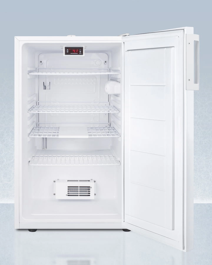 Summit FF511LBIMEDADA Ada Compliant 20" Wide All-Refrigerator For Built-In Use, With Internal Fan, Lock, Temperature Alarm, And Hospital Grade Plug