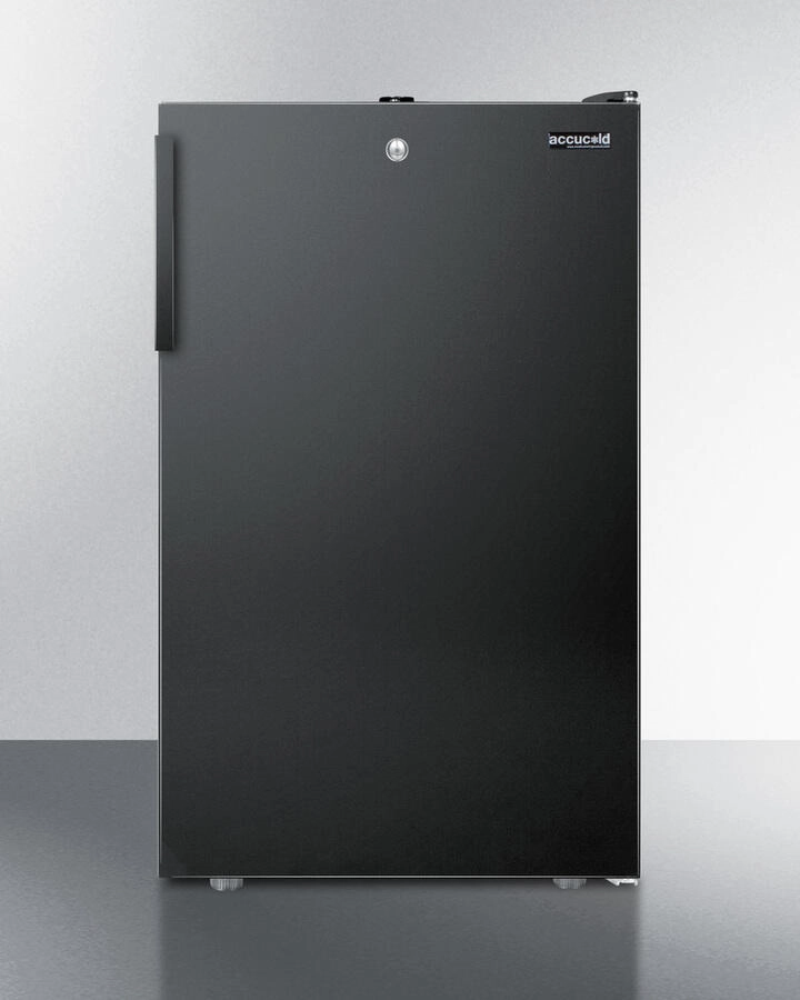 Summit FF521BL7ADA Commercially Listed Ada Compliant 20" Wide Counter Height All-Refrigerator, Auto Defrost With A Lock And Black Exterior Undercounter Refrigerators 24 inch undercounter fridge for kitchen