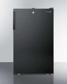 Summit FF521BL7ADA Commercially Listed Ada Compliant 20" Wide Counter Height All-Refrigerator, Auto Defrost With A Lock And Black Exterior Undercounter Refrigerators 24 inch undercounter fridge for kitchen