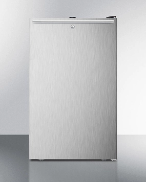 Summit FF521BLSSHHADA Ada Compliant 20" Wide Counter Height All-Refrigerator For General Purpose Use, Auto Defrost With A Lock, Ss Door, Horizontal Handle, And Black Cabinet Undercounter Refrigerators 24 inch undercounter fridge for kitchen