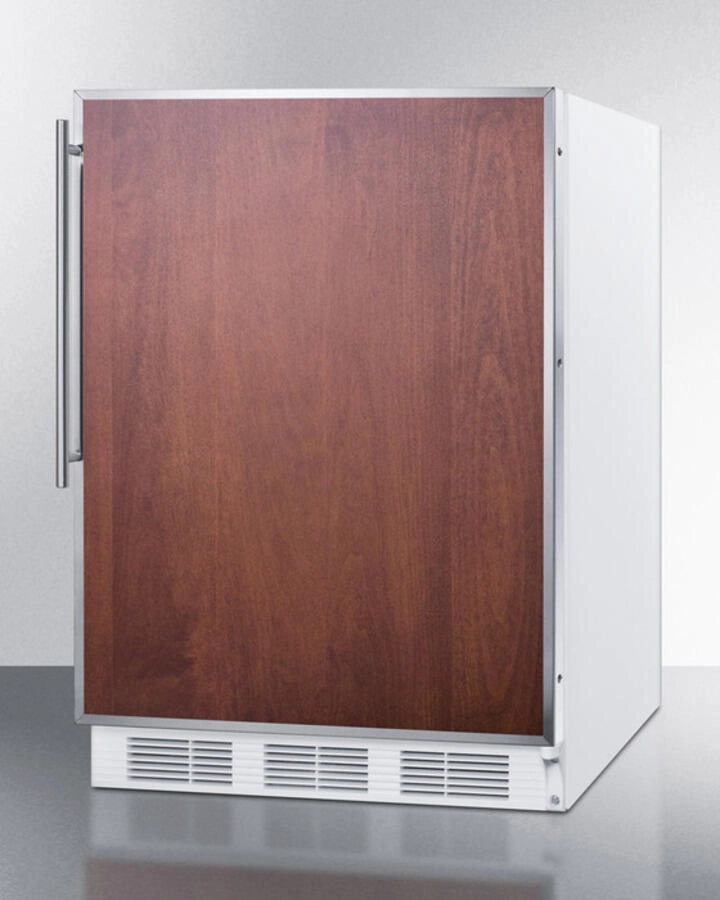 Summit FF61BIFR Built-In Undercounter All-Refrigerator For Residential Use, Auto Defrost With A Door Frame To Accept Slide-In Panels And White Cabinet Finish