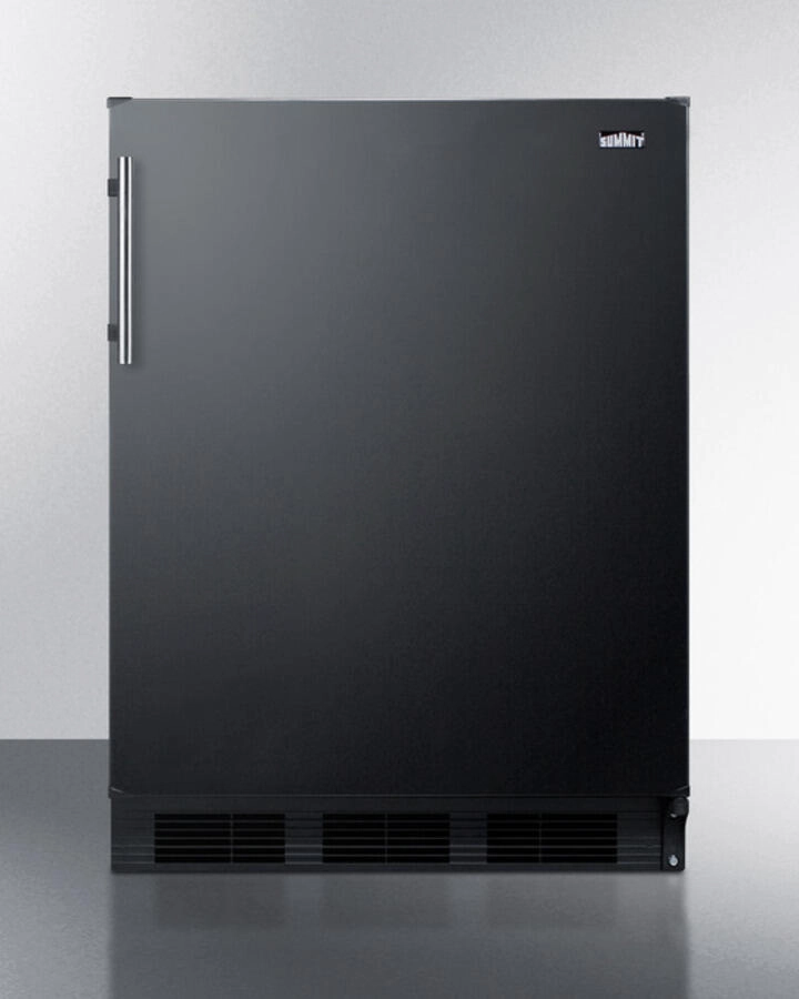 Summit FF63B Freestanding Residential Counter Height All-Refrigerator In Black With Automatic Defrost And Deluxe Interior Undercounter Refrigerators 24 inch undercounter fridge for kitchen