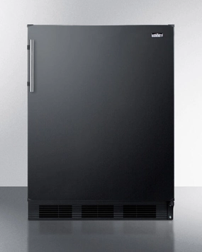Summit FF63BADA Ada Compliant Freestanding All-Refrigerator For Residential Use, Auto Defrost With Black Exterior Undercounter Refrigerators 24 inch undercounter fridge for kitchen