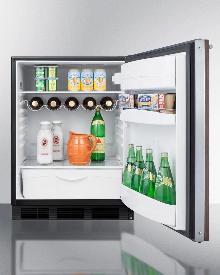 Summit FF63BKBIWP1ADA 24" Wide Built-In All-Refrigerator With Wood Panel Door, Ada Compliant