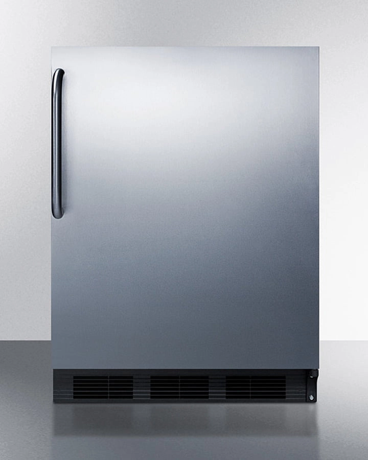 Summit FF63BKCSS 24" Wide Built-In All-Refrigerator Undercounter Refrigerators 24 inch undercounter fridge for kitchen