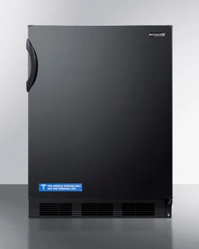 Summit FF6BBI Built-In Undercounter All-Refrigerator For General Purpose Use, With Automatic Defrost Operation And Black Exterior Undercounter Refrigerators 24 inch undercounter fridge for kitchen