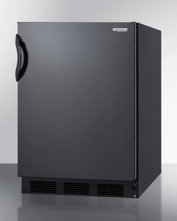 Summit FF6BBI Built-In Undercounter All-Refrigerator For General Purpose Use, With Automatic Defrost Operation And Black Exterior