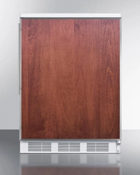 Summit FF6BIFR Built-In Undercounter All-Refrigerator For General Purpose Use, Auto Defrost W/Ss Door Frame For Slide-In Panels And White Cabinet Undercounter Refrigerators 24 inch undercounter fridge for kitchen
