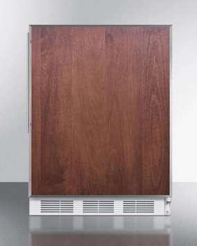 Summit FF6BIFRADA Ada Compliant All-Refrigerator For Built-In General Purpose Use, Auto Defrost W/Ss Door Frame For Slide-In Panels And A White Cabinet Undercounter Refrigerators 24 inch undercounter fridge for kitchen