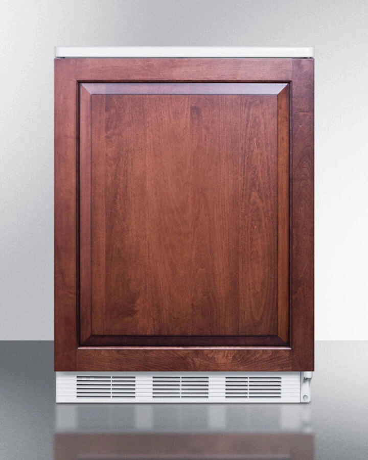 Summit FF6BIIF Built-In Undercounter All-Refrigerator For General Purpose Use, Auto Defrost W/Integrated Door Frame For Overlay Panels And White Cabinet Undercounter Refrigerators 24 inch undercounter fridge for kitchen