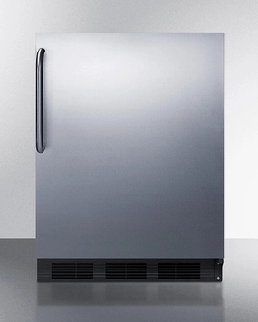 Summit FF6BK7CSSADA Ada Compliant Commercial All-Refrigerator For Built-In General Purpose Use, Auto Defrost With A Fully Wrapped Stainless Steel Exterior Undercounter Refrigerators 24 inch undercounter fridge for kitchen