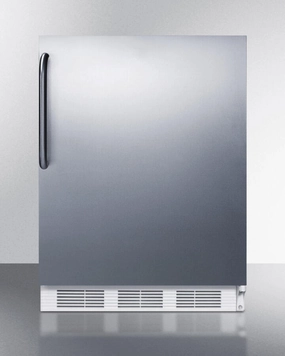 Summit FF6CSS Built-In Undercounter All-Refrigerator For General Purpose Use, Auto Defrost W/Complete Stainless Steel Wrapped Exterior Undercounter Refrigerators 24 inch undercounter fridge for kitchen