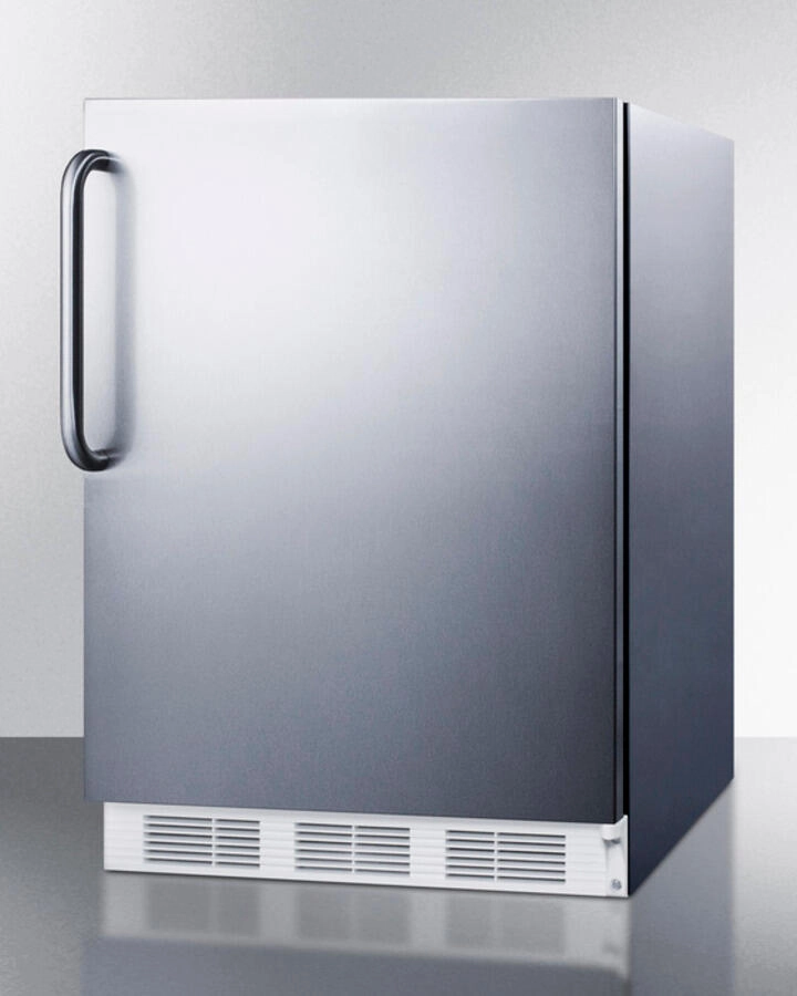 Summit FF6CSS Built-In Undercounter All-Refrigerator For General Purpose Use, Auto Defrost W/Complete Stainless Steel Wrapped Exterior