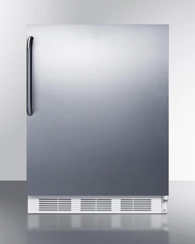 Summit FF6CSSADA Ada Compliant All-Refrigerator For Built-In General Purpose Use, Auto Defrost With A Fully Wrapped Stainless Steel Exterior Undercounter Refrigerators 24 inch undercounter fridge for kitchen