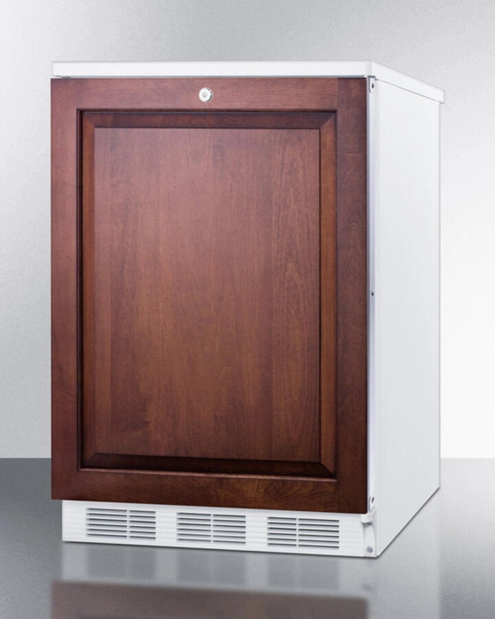 Summit FF6LBI7IF Commercially Approved Built-In Undercounter All-Refrigerator With Auto Defrost, Deluxe Interior, And Front Lock; Capable Of Accepting Full Overlay Panels