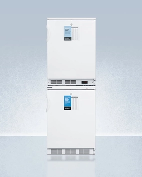 Summit FF6LVT65MLSTACKPRO Ff6Lpro Auto Defrost All-Refrigerator With Digital Controls Stacked With -25 C Manual Defrost Vt65Mlpro All-Freezer, Both With Factory-Installed Probe Holes Undercounter Refrigerators 24 inch undercounter fridge for kitchen