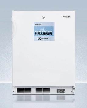 Summit FF6LWBI7NZADA Commercially Approved Ada Compliant Nutrition Center Series All-Refrigerator In White For Built-In Or Freestanding Use, With Front Lock And Digital Temperature Display Undercounter Refrigerators 24 inch undercounter fridge for kitchen