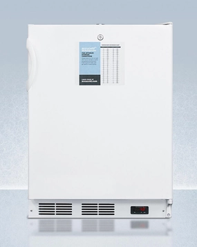 Summit FF6LWPROADA Ada Compliant 24" Wide Auto Defrost All-Refrigerator With Lock, Digital Thermostat, Internal Fan, Door Storage, And Access Port For User-Provided Monitoring Equipment Undercounter Refrigerators 24 inch undercounter fridge for kitche
