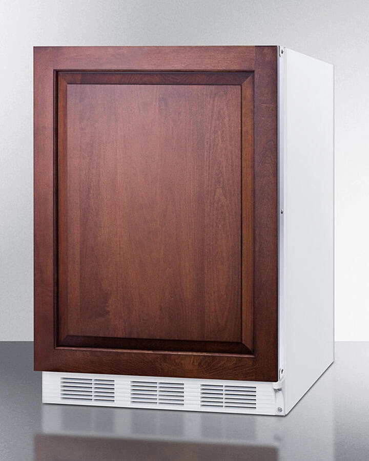 Summit FF6WBIIFADA Ada Compliant All-Refrigerator For Built-In General Purpose Use, Auto Defrost W/Integrated Door Frame For Overlay Panels And White Cabinet