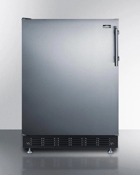 Summit FF708BLSSRSLHD 24" Wide All-Refrigerator Undercounter Refrigerators 24 inch undercounter fridge for kitchen