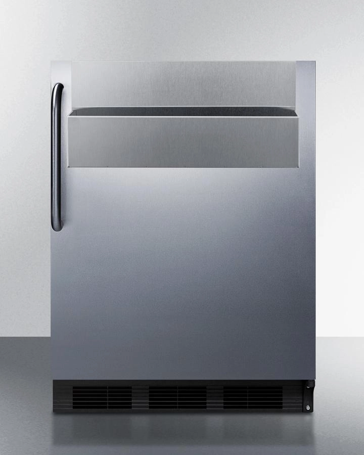 Summit FF7BKBISSTBADASR 24" Wide Built-In All-Refrigerator, Ada Compliant, With Speed Rail Undercounter Refrigerators 24 inch undercounter fridge for kitchen