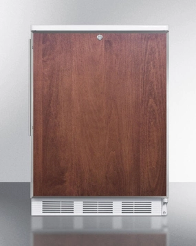 Summit FF7LBIFR Commercially Listed Built-In Undercounter All-Refrigerator For General Purpose Use, Auto Defrost W/Lock, Ss Door Frame For Slide-In Panels, And White Cabinet Undercounter Refrigerators 24 inch undercounter fridge for kitchen