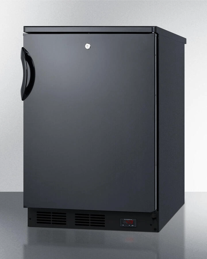 Summit FF7LBLBIPUB Commercially Approved Built-In Undercounter Craft Beer Pub Cellar With Digital Thermostat In Black Finish