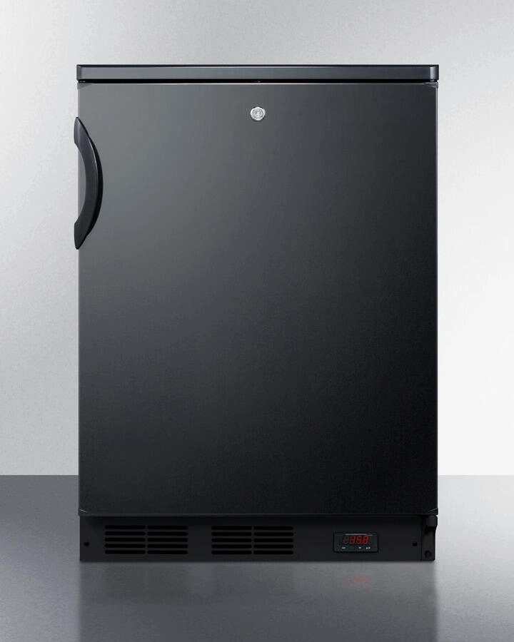 Summit FF7LBLBIPUB Commercially Approved Built-In Undercounter Craft Beer Pub Cellar With Digital Thermostat In Black Finish Undercounter Refrigerators 24 inch undercounter fridge for kitchen
