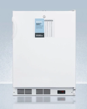 Summit FF7LPROADA Ada Compliant 24" Wide Auto Defrost Commercial All-Refrigerator With Lock, Digital Thermostat, Internal Fan, And Access Port For User-Provided Monitoring Equipment Undercounter Refrigerators 24 inch undercounter fridge for kitchen