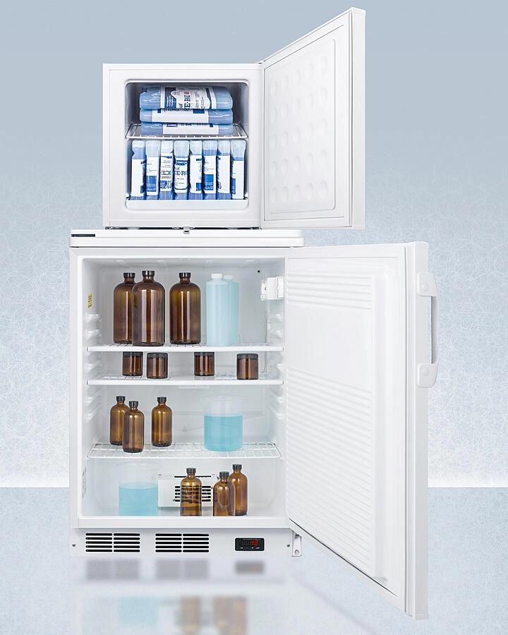 Summit FF7LWFS24LSTACKPRO Ff7Lwpro Auto Defrost All-Refrigerator With Digital Controls And Compact Manual Defrost Fs24Lpro All-Freezer With Stacking Rack, Both With Factory-Installed Probe Holes