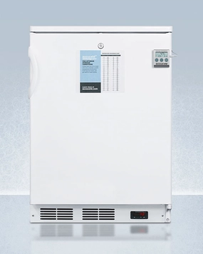 Summit FF7LWPLUS2 24" Wide Freestanding All-Refrigerator In White, Auto Defrost With A Lock, Nist Calibrated Thermometer, Digital Thermostat, And Internal Fan Undercounter Refrigerators 24 inch undercounter fridge for kitchen