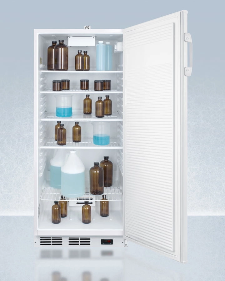 Summit FFAR10PRO 24" Wide 10 Cu.Ft. Auto Defrost Commercial All-Refrigerator With Lock, Digital Thermostat, Internal Fan, And Access Port For User-Provided Monitoring Equipment