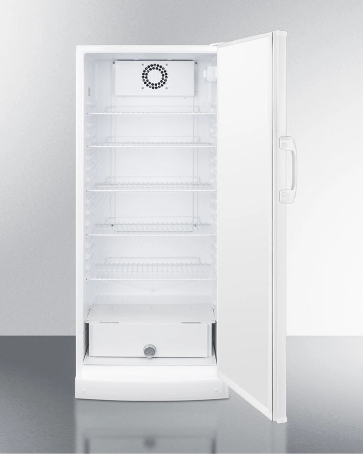 Summit FFAR10SSTB 10.1 Cu.Ft. General Purpose All-Refrigerator In Slim 24" Width, With Automatic Defrost, Internal Fan, Stainless Steel Door, And Towel Bar Handle