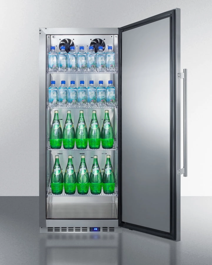 Summit FFAR121SS7 10.1 Cu.Ft. Commercial All-Refrigerator With Stainless Steel Interior And Exterior, Digital Thermostat, Lock, And Automatic Defrost Operation