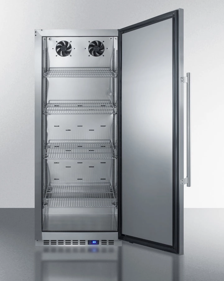 Summit FFAR121SS 10.1 Cu.Ft. Commercial All-Refrigerator With Stainless Steel Interior And Exterior, Digital Thermostat, Lock, And Automatic Defrost Operation