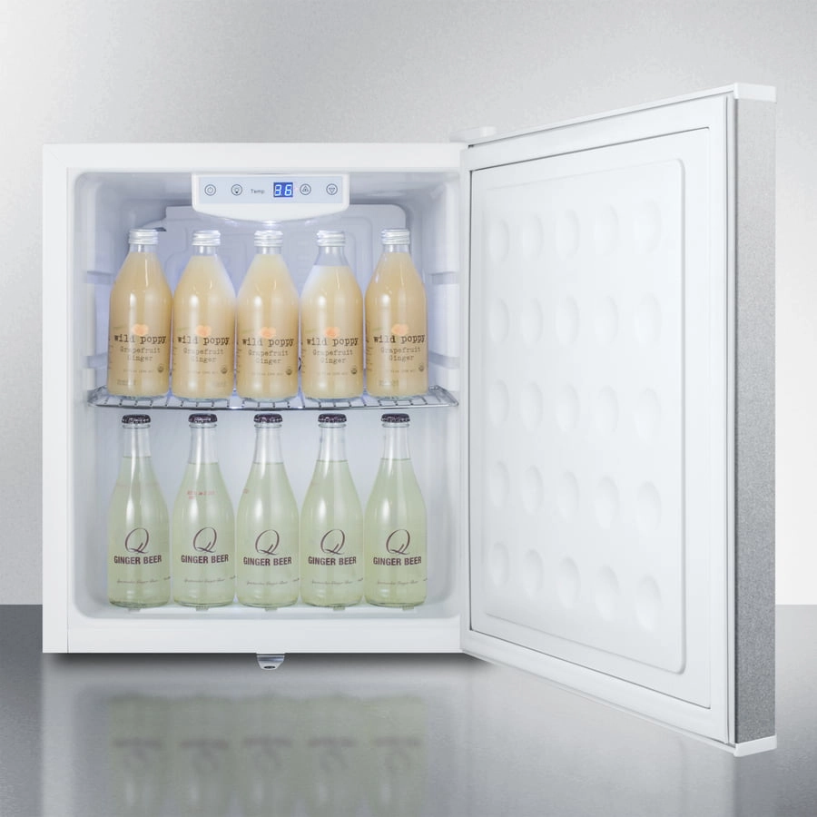 Summit FFAR25L7BICSS Commercial Style Compact Built-In All-Refrigerator With Digital Thermostat And Stainless Steel Exterior