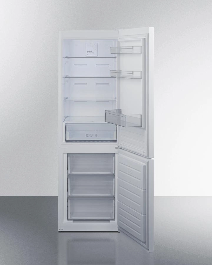 Summit FFBF121W 24" Wide Bottom Mount Refrigerator-Freezer