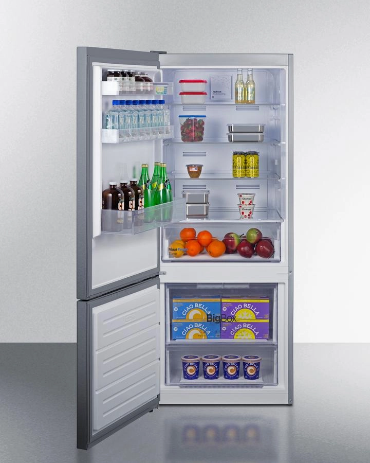 Summit FFBF154SSLHD 28" Wide Bottom Mount Refrigerator-Freezer