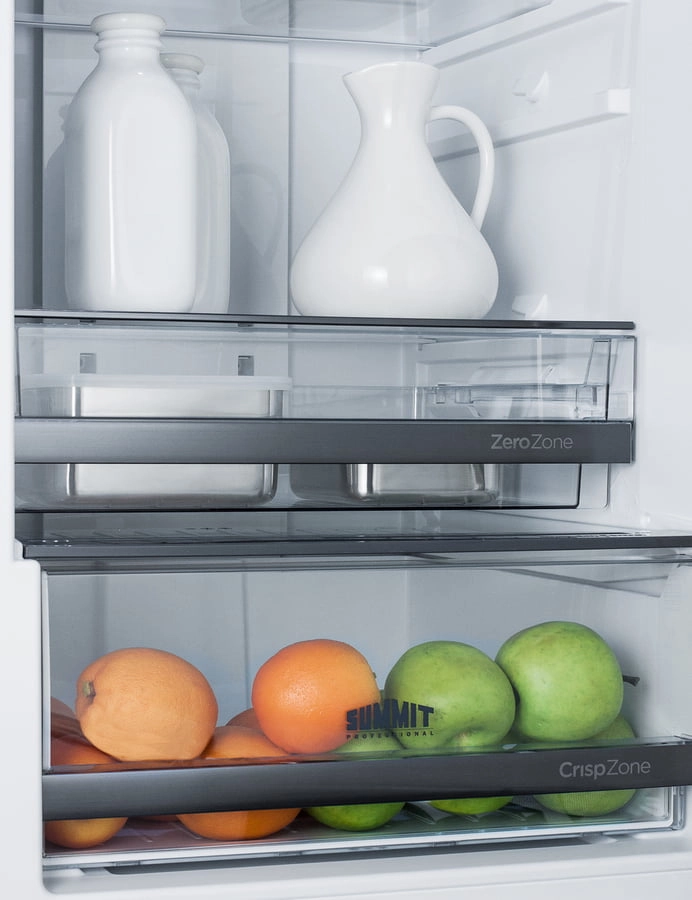Summit FFBF181ESIM 24" Wide Bottom Freezer Refrigerator With Icemaker