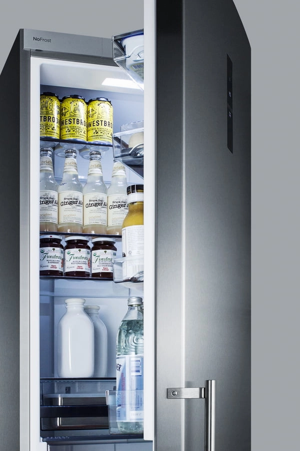 Summit FFBF181ESIM 24" Wide Bottom Freezer Refrigerator With Icemaker