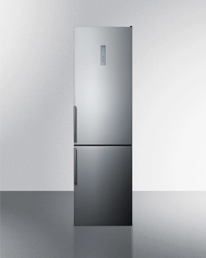 Summit FFBF192SSIM 24" Wide Bottom Freezer Refrigerator With Icemaker Freestanding Refrigerators freestanding fridge freezer combo