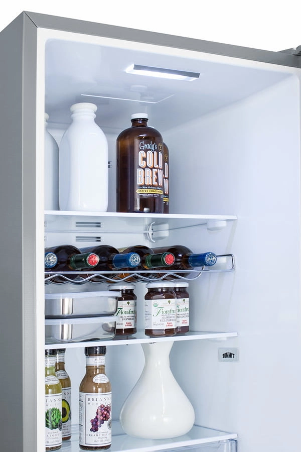 Summit FFBF192SSIM 24" Wide Bottom Freezer Refrigerator With Icemaker