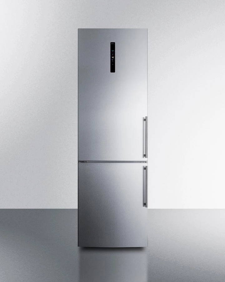 Summit FFBF249SS2IMLHD 24" Wide Bottom Freezer Refrigerator With Icemaker Freestanding Refrigerators freestanding fridge freezer combo