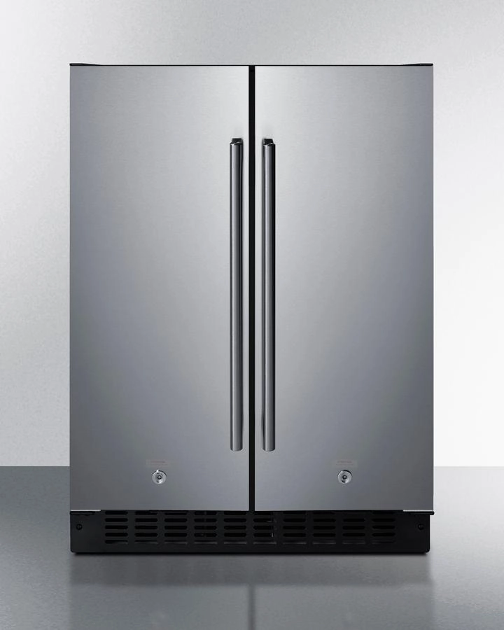 Summit FFRF24SS 24" Wide Built-In Refrigerator-Freezer Undercounter Refrigerators 24 inch undercounter fridge for kitchen