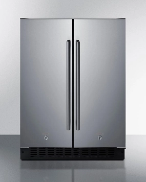 Summit FFRF24SS 24" Wide Built-In Refrigerator-Freezer Undercounter Refrigerators 24 inch undercounter fridge for kitchen